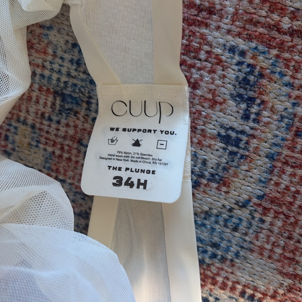 Cuup The Plunge Mesh Bra in Salt SZ 34H NWOT - Picture 4 of 4